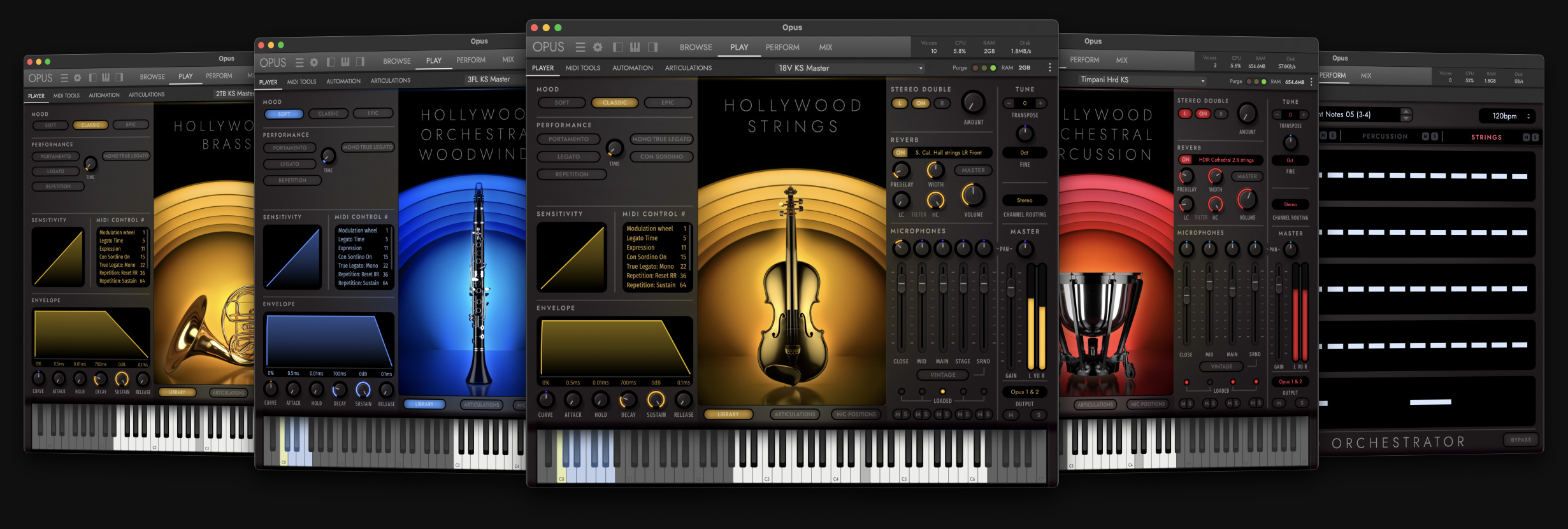 Hollywood Orchestra Opus Edition Interfaces