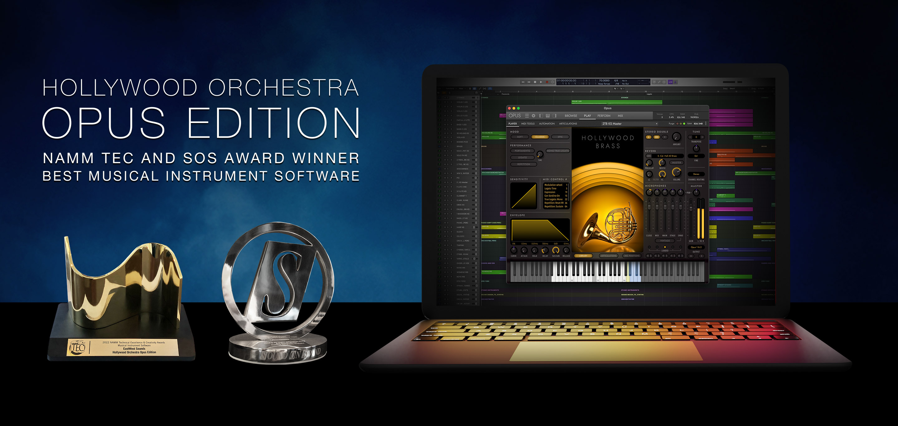 EastWest Hollywood Orchestra Opus Edition - TEC and SOS Award Winner - Best Software Instrument