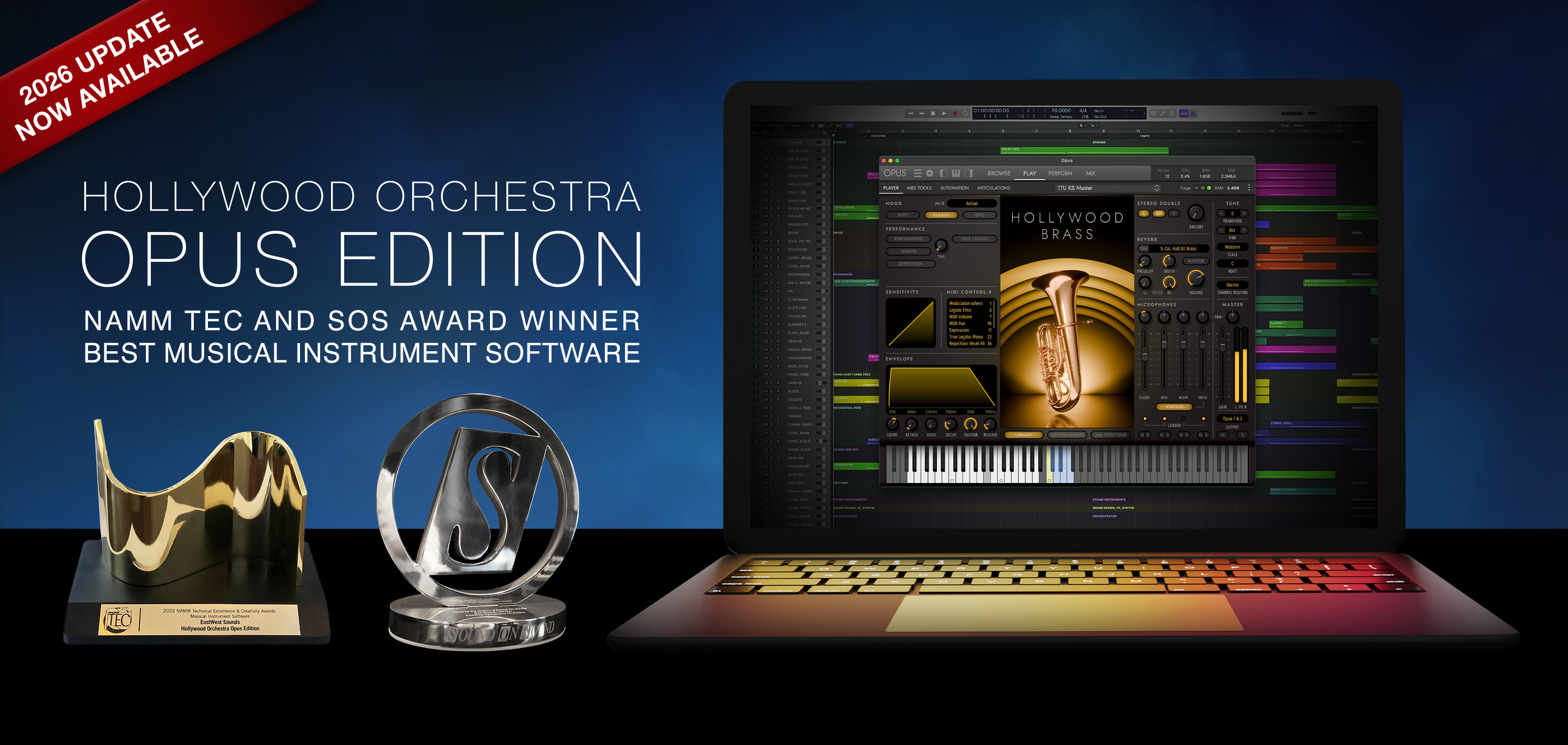 EastWest Hollywood Orchestra Opus Edition - NAMM TEC and SOS Award Winner
