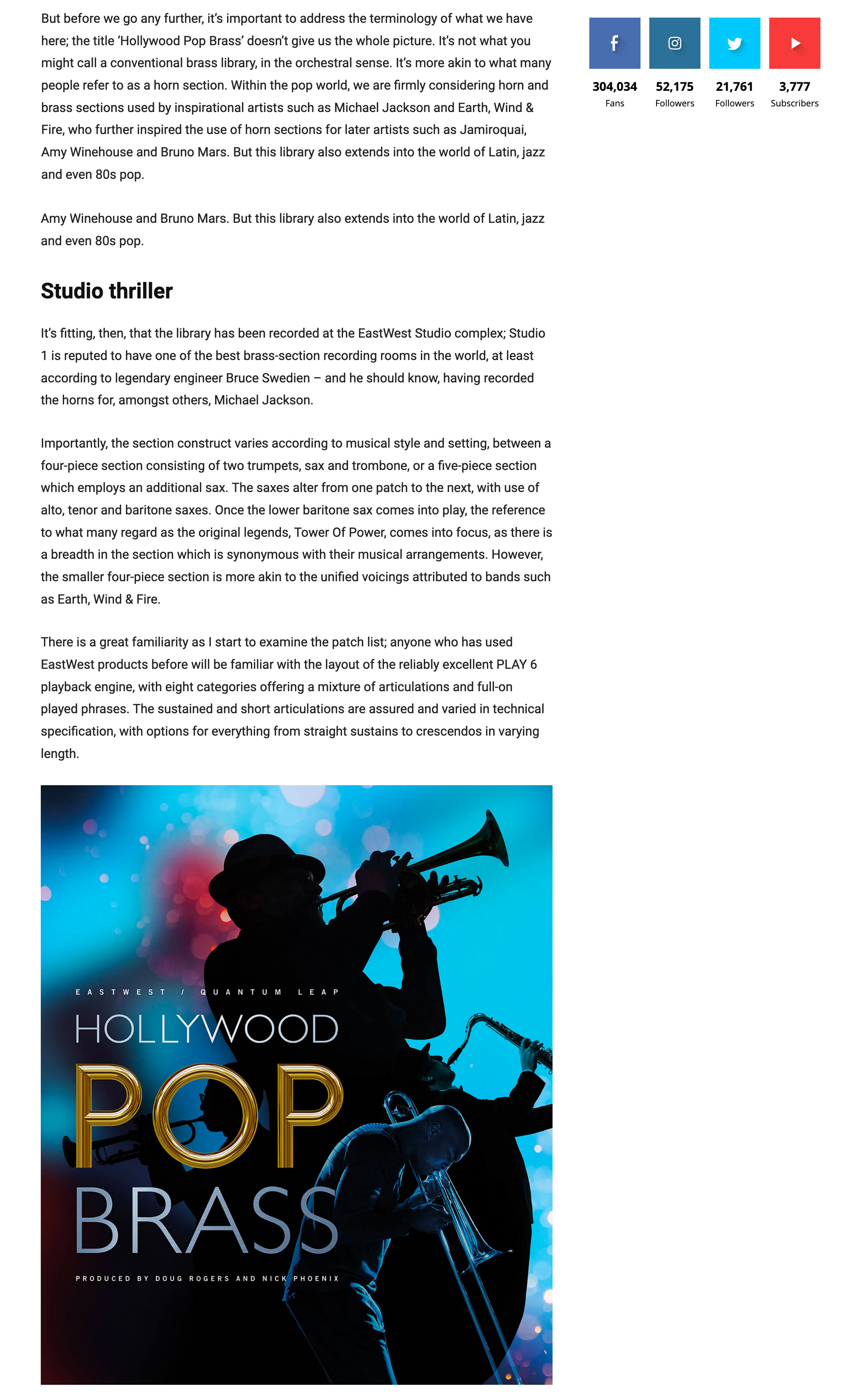 Hollywood Pop Brass - Music Tech Choice Award - Page 2
